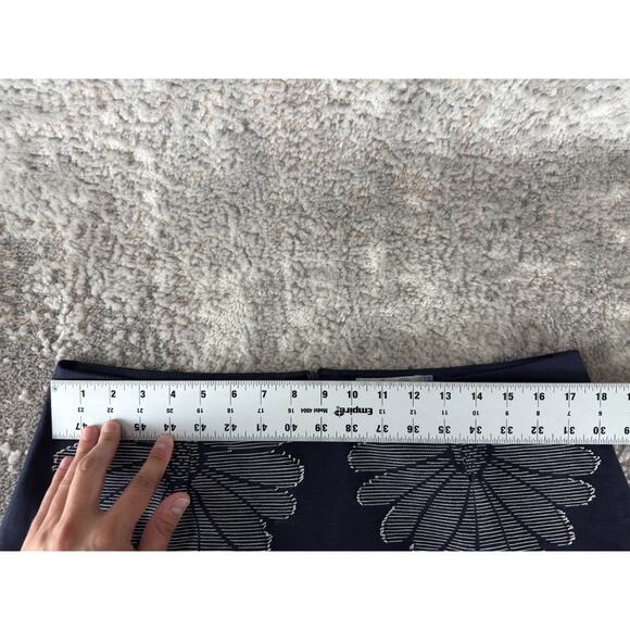 Boden Size 12 Floral Garden Party Skirt A-Line Stretch Cotton Blend Navy - Picture 5 of 9